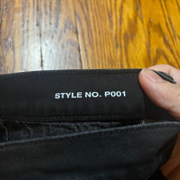 Purple Brand P001 Slim Fit Jeans Men's Size 40x34 Black Denim Frayed Hem - Picture 3 of 13